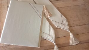 Cream stole and folder - SOLD